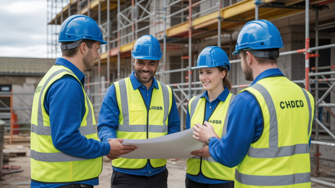 Ribble Valley Scaffolding team working together on a scaffolding project in Blackburn